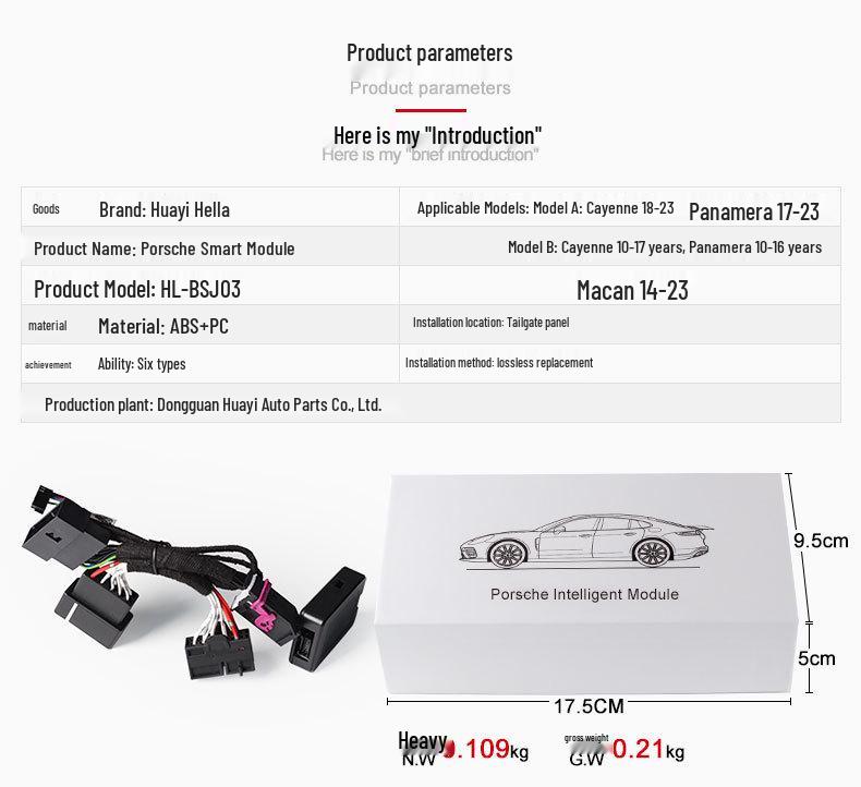 Compatible Porsche Cayenne, Macan, Panamera Window Lift & Electric Tailgate Controller