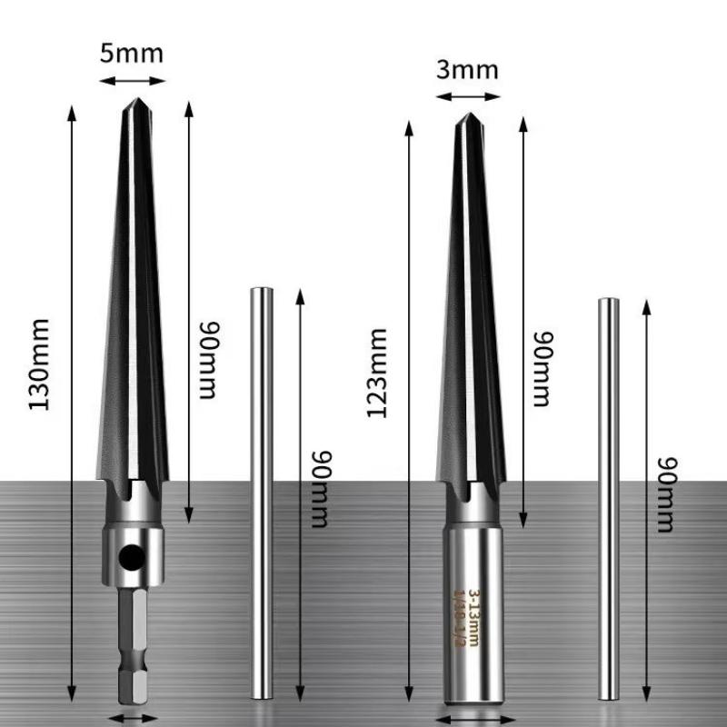 Tapered Hex Reamer, Tapered Reamer, T Handle Taper Reamer, Reamer Tool, Bridge Pin Hole Handheld T Shape Hand Reamer