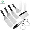 Stainless Steel BBQ Tool Set - Outdoor Grill & Teppanyaki Spatulas