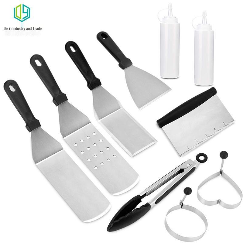 Stainless Steel BBQ Tool Set - Outdoor Grill & Teppanyaki Spatulas