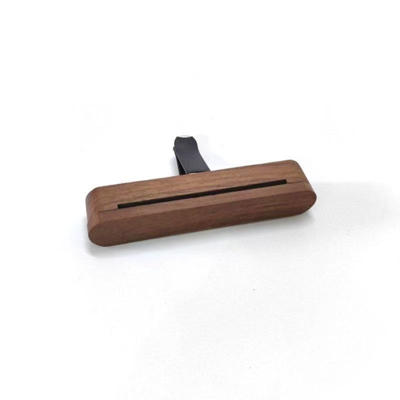 Auto Air Outlet Perfume Freshener Car Aroma Diffuser Vent Clip Wood Essential Oil Aromatherapy Holder with Fiber Diffuser Sticks