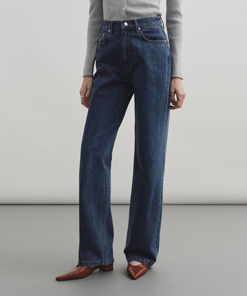 MONGDOL Straight Denim Jeans Deep Blue Mdpt056Dblue