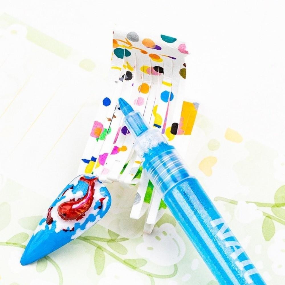 7/12 Colors Nail Art Graffiti Pen Waterproof Nail Art Pens Set New Nail Art Marker