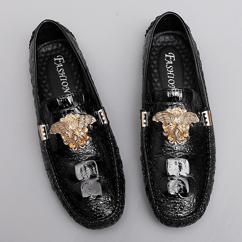 Mens Dress Leather Fashion Handmade Brand Wedding Luxury Driving Party Loafers Boat Designer Flats Oxford Big Size Shoes for Men