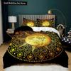 Bohemian Duvet Cover Set Golden Sun Twin Bedding Set Boho Style for Teens Adults Double Queen King Size Polyester Qulit Cover