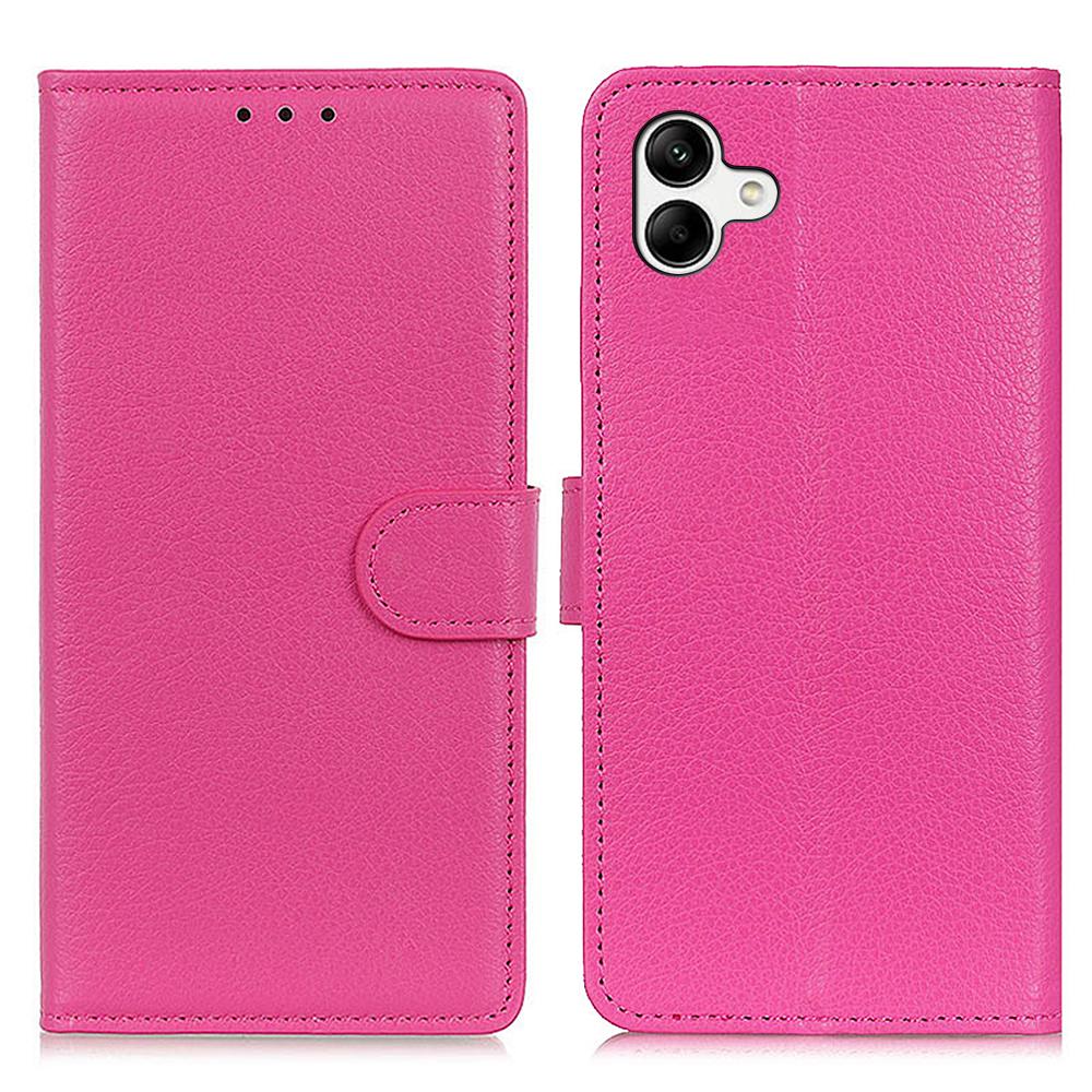 For Samsung Galaxy A05 4G Case Wallet Stand Litchi Texture PU Leather Phone Cover