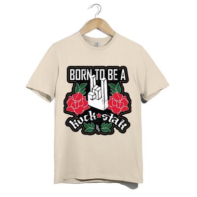 Camiseta Nascido para Ser um Rockstar Unisex Heavy Metal Rock Camiseta Gráfica Punk Presente