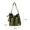 Hylhexyr Fashi Handbag Striped Corduroy Women's Shoulder Messenger Bag Large Capacity Casual Cross Body Bags Student Tote