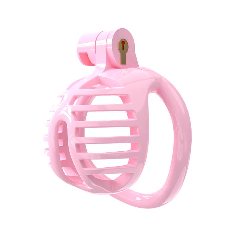 New Male Chastity Cage Devices Lightweight for Man Penis Bondage Pink Chastity Lock Cage Invisible BDSM Sex Toys for Men