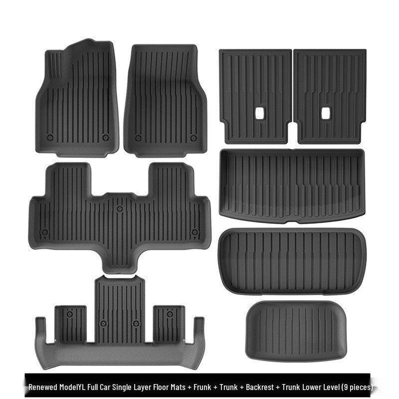 Tesla Model Y/6-Seater Full Coverage TPE Floor Mats for Interior Modification