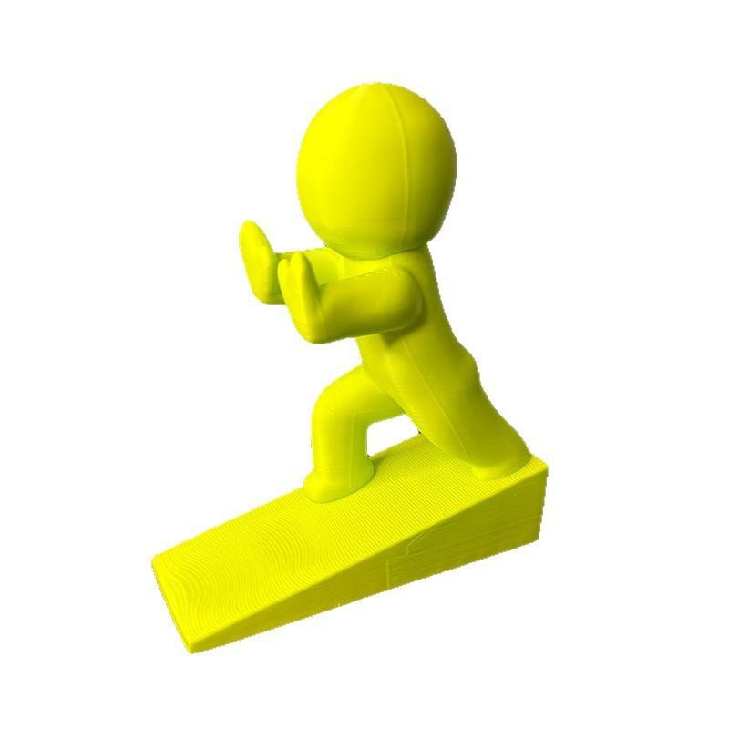Cute Pushing Man Shaped Door Stopper Non Slip Base Durable Build Suitable For Home Office Bedroom Use