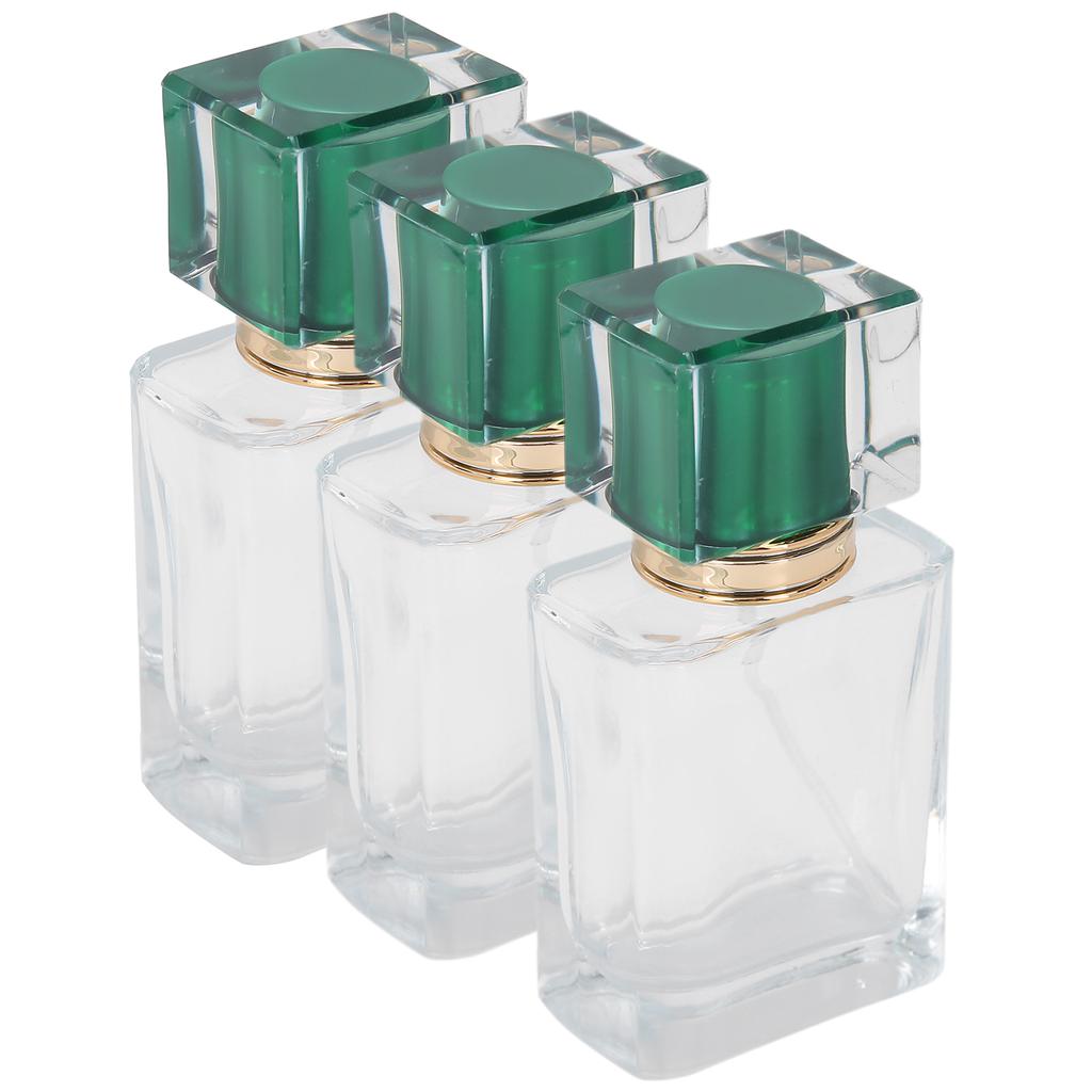 50ml Glass Perfume Bottle Refillable Perfume Atomizer Dispenser Liquid Makeup ContainerGreen