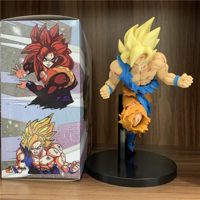 FigureCrazy Cell Figure Ultimate Shape Dragon Ball Z Goku Battle Soldiers Cell DBZ Figure Brush PVC Action Figure Collect Toy