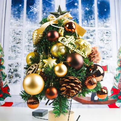 Desktop Christmas Tree With Lights Christmas Tree Decoration Supplies 45cm