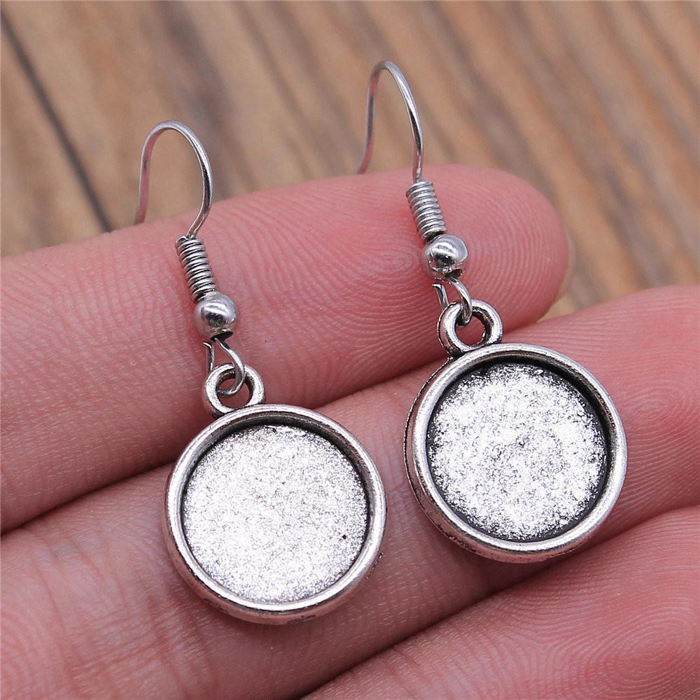 

Круглый крючок для ушей, стеклянный кабошон, основание, подставка, подставка, серьги-подвески и висячие серьги, детские украшения на день рождения, забавные для вас A26-1pair-12mm