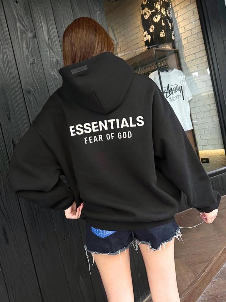 Unisex FW24 Essentials Hoodie: Stylish Double-Stitched American Style with Hood for Men, Women, Couples