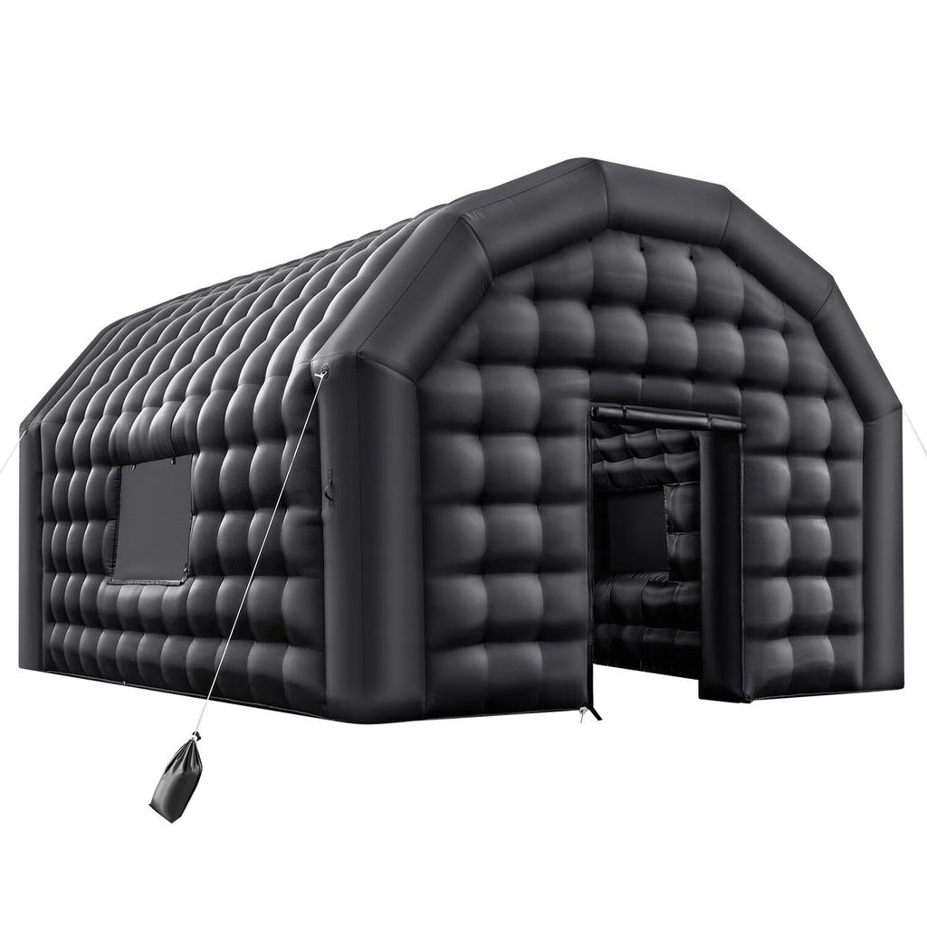 Inflatable Nightclub, 5.4 X 5 X 4.2 M Inflatable Party Tent with 680W Blower & Sandbag, Ventilated Blow Up Night Club with 2 Windows, Air Cube House
