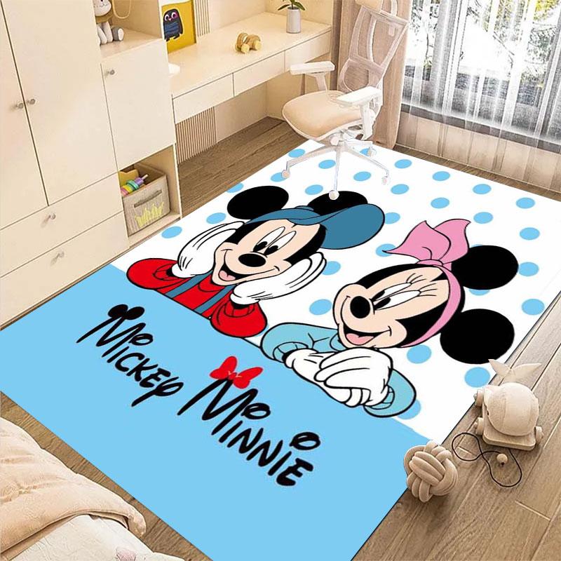 Minnie and Mickey Print Pattern Carpets - Anti-slip Kitchen MATS, Outdoor Carpets, Home and Bedroom Decorations, Birthday Gifts.