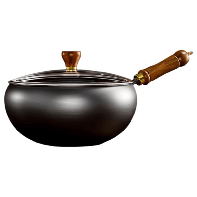 KSISE 24cm Chubby Belly Non-stick Wok