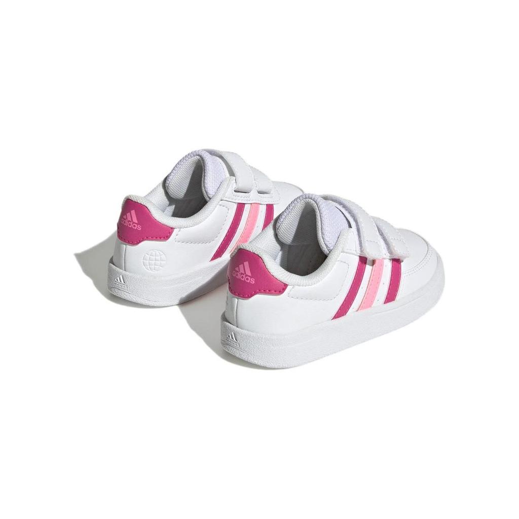 Adidas Neo Breaknet 2.0 Non-Slip Durable Low-Top Shoes Baby Shoes White Pink hp8973