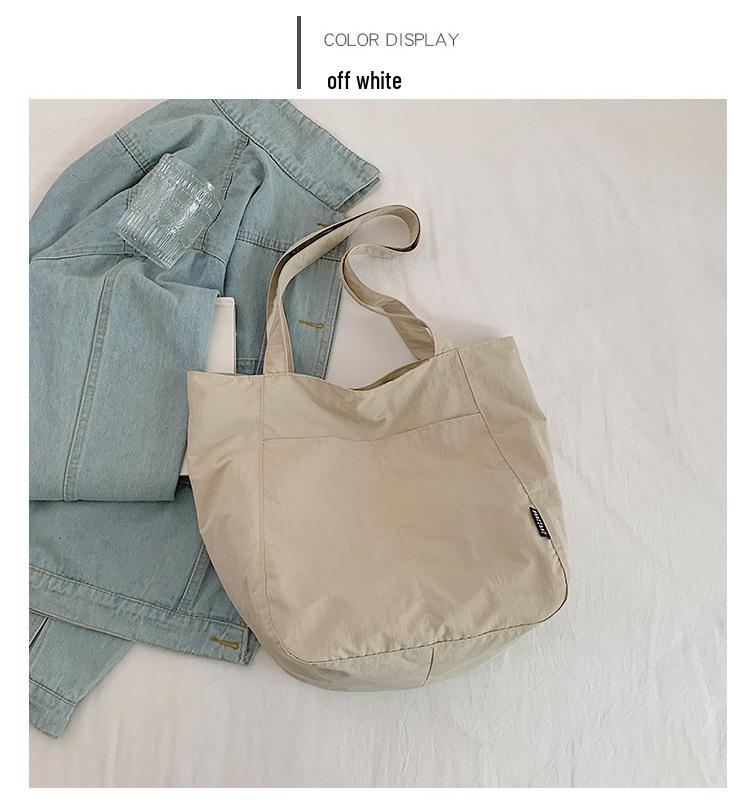 Japońska Wodoodporna Nylonowa Codzienna Torba Tote Damska Wiosna/Lato – Duża Pojemność, Stylowa Torba na Ramię
