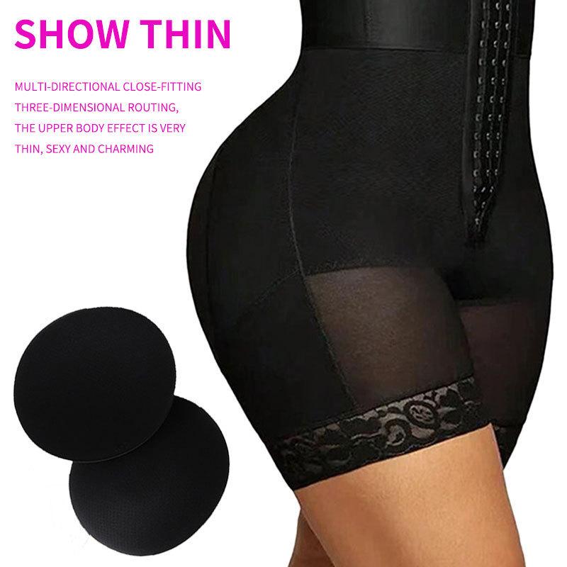Plus Size High Waist Tummy Control Pants with Hip Pad & Butt Lift - Seamless Waist Trainer for Enhanced Curves