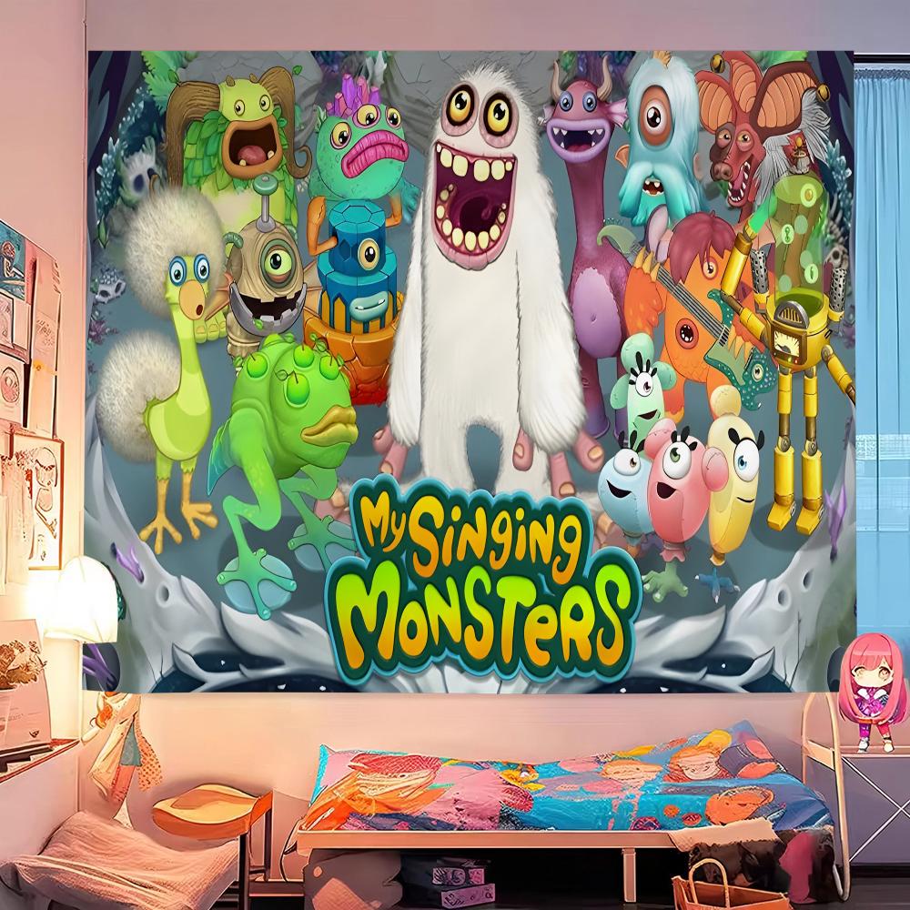 My Singing Monsters Video Game Chart Tapestry Art Science Fiction Room Home Decor Cheap Hippie Wall Hanging