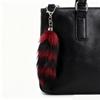 Adorable Foxes Tail Keychain Set Sturdy Ring Closure Soft Material Stylish Decoration For Keys Purses Or Backpacks