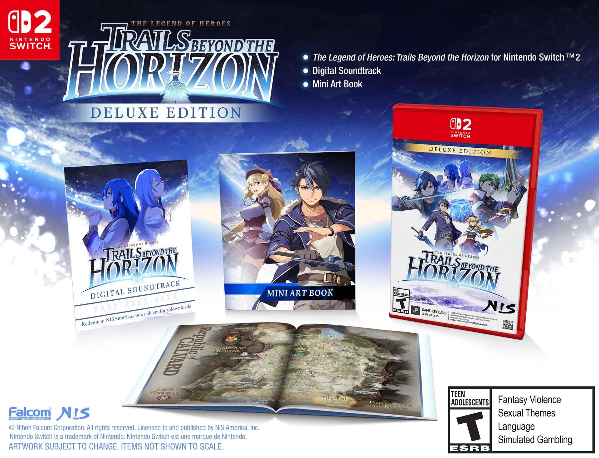 The Legend Of Trails Beyond The Horizon Deluxe Edition North Switch 2 Heroes - (Import America) – (Game-Key Card) красный