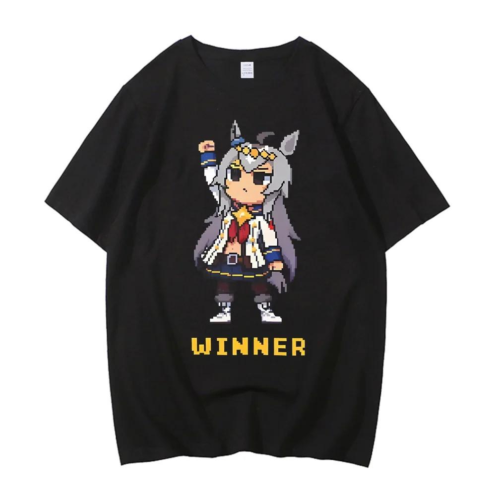 

2026 Uma Musume Pretty Derby Anime T-shirts Manga Umamusume Graphic Women Cute Top Men Short Sleeve Tee Summer Kawaii XXXL чорний