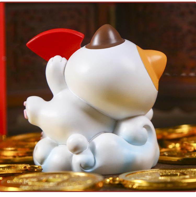 Blessings Beckoning Cat Blind Box: Wealth & Treasure Design Desktop Ornament Gift