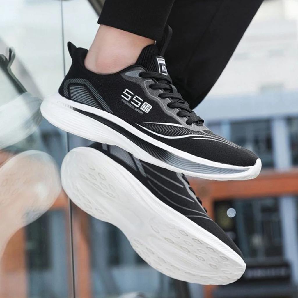 Breathable Sneakers Men Sport Running Shoes Light Athletic Shoes Mesh Men Casual Flats Trail Walking Shoe Plus Size 47