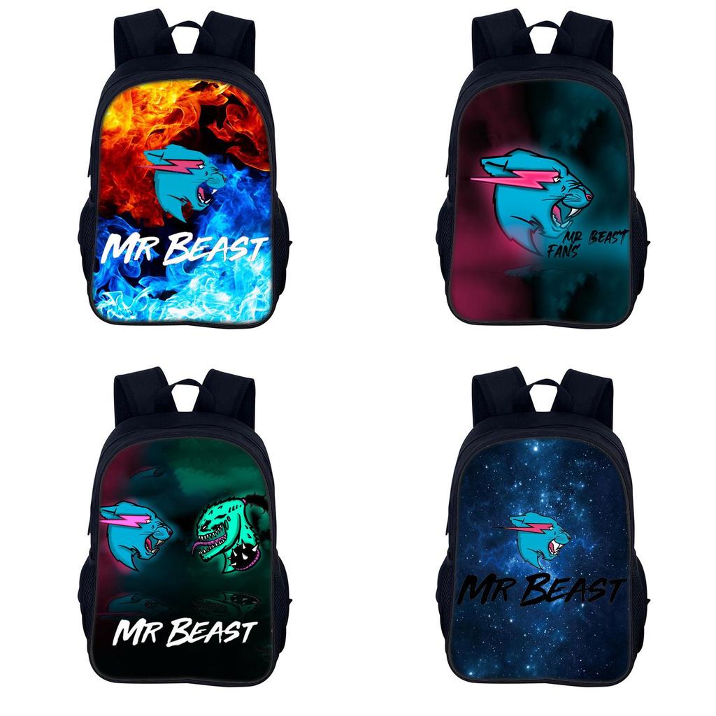 Mr Beast Lightning Cat Rucksack Für Studenten Und Outdoor-Nutzung Nylon Kreatives Muster