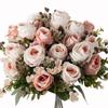 Silk Artificial Flower Rose Wedding Bridal Bouquet Home Vase Festival Outdoor Garden Arch Diy Gift Box Festival Party Decoration
