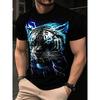 3D Printed Cool Tiger T-Shirt for Men Animal Pattern Tees Summer Street Short Sleeve Round Neck Tops Fashion T Shirts
