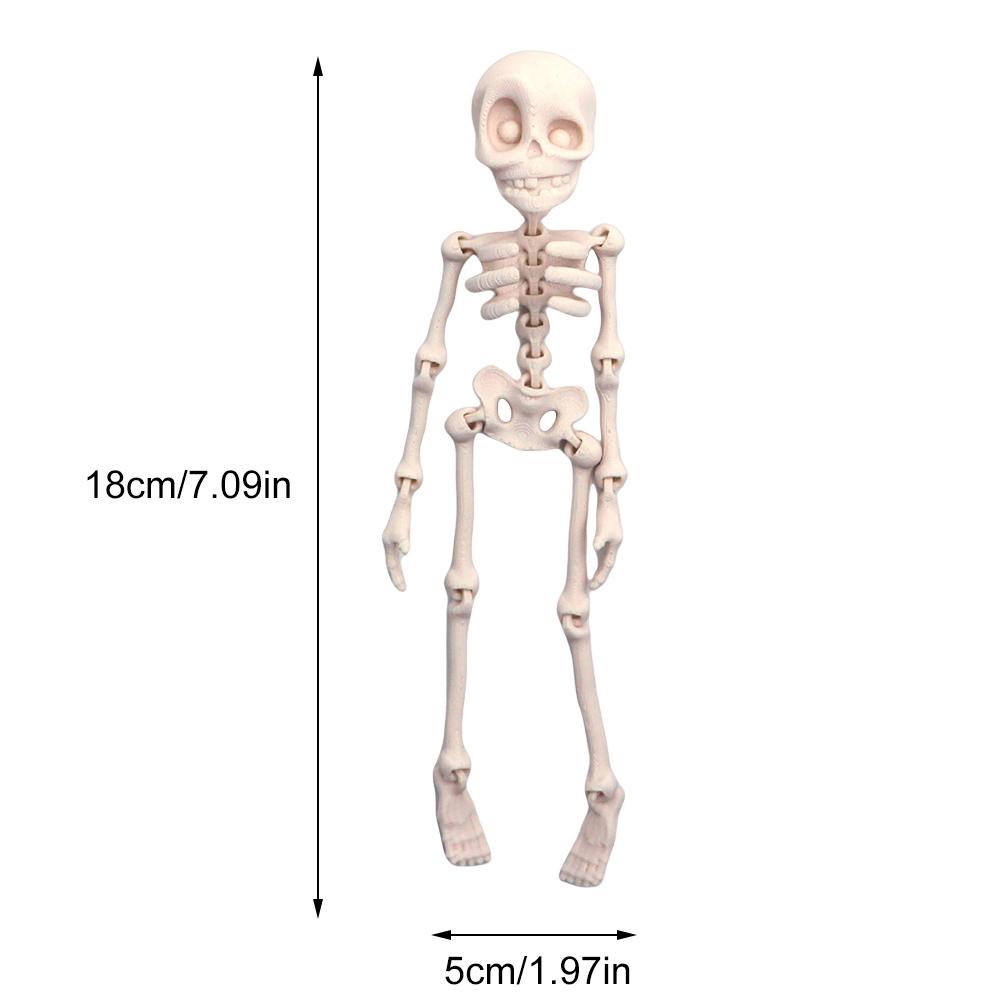 Magnetic Poseable Luminous Skull Fridge Magnet Funny Halloween Gift Easter Kitchen & Dining Decor Home Accessory Quirky Decor