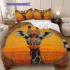 Grassland Giraffe Pattern Bedding Quilt Set Quilt Cover Pillowcase Home Decoration Birthday Gift (1 * Duvet Cover + 2 * Pillowcase, Without Core)