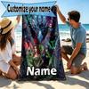 Custom Name Personalized Batman Print Beach Towel, for Trip Camping Beach Party Home Decor, Birthday Gift for Family & Friends