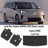 Volvo EM90 Six-Seater 25-Year TPE Waterproof Trunk Mat with Carbon Fiber Texture