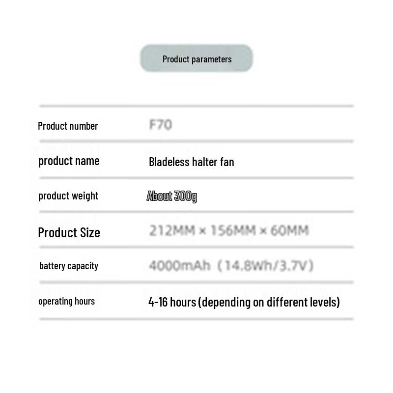 Jiaxian Wearable Bladeless Neck Fan