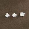 S999 Sterling Silver Flower Button Clasps for DIY Bracelets & Necklaces