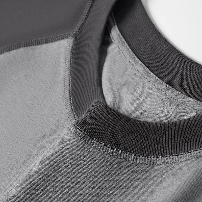 Plus Size Women's Retro Colorblock Raglan Sleeve Ice Cotton T-shirt