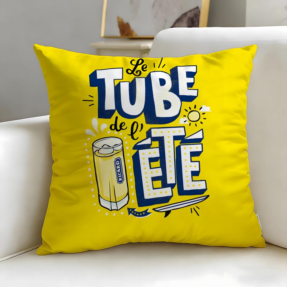 Klassische Getränkemarke Ricard Kissenbezug Weich & Leicht zu Waschen – Vielseitig für Sofa, Bett, Reisen und Büro