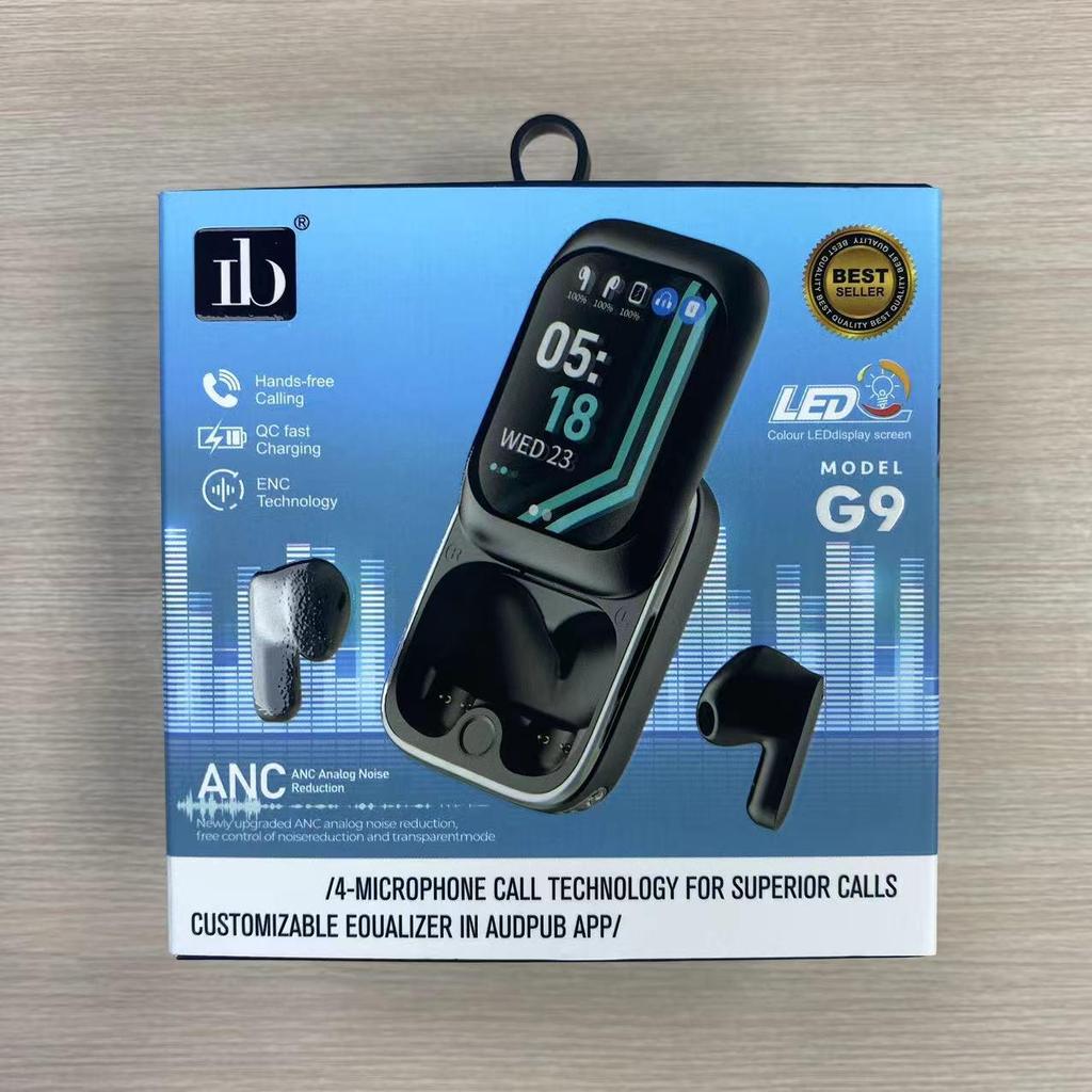 New Bluetooth Earphones with Slide Cover, HD Display, Touch Control, Noise Reduction, & Long Battery Life