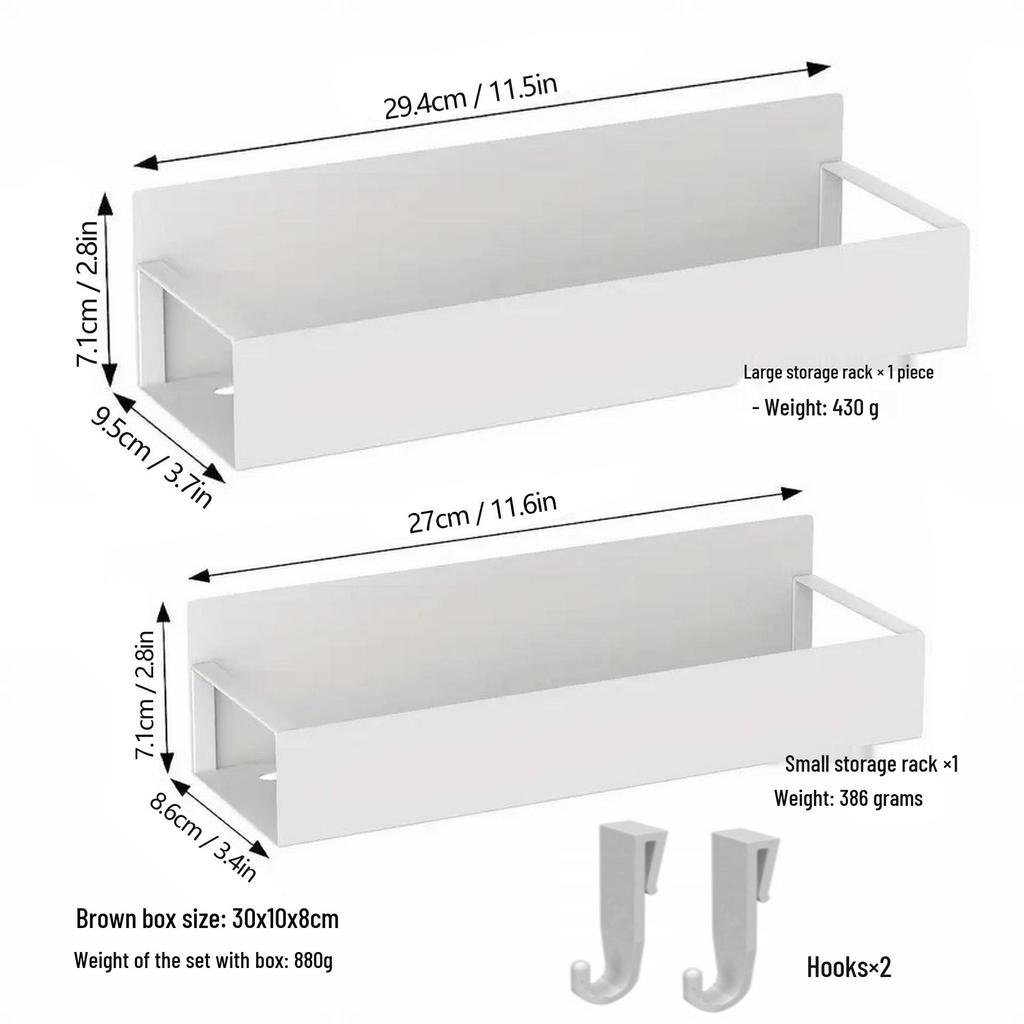 Magnetic Wall-Mounted Refrigerator Storage Shelf
