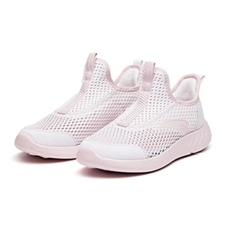 Anta Mesh Slip-On Durable Breathable Low-Top Kids Running Shoes Kids Sneaker Light-Purple A33025556A-6