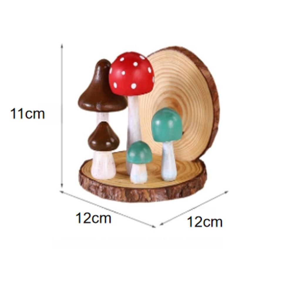 Mushroom Shaped Wooden Holder for Home Decor For FOREST Solid Wood Box Stand for Living Room Kitchen Mushroom Shaped
