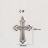 Retro European Style Stainless Steel Cross Pendant for DIY Jewelry Making