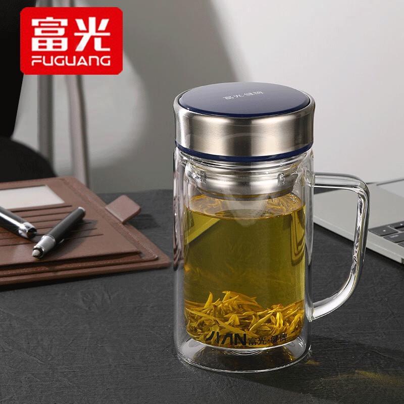 Fuguang Large Capacity Glass Tea Mug