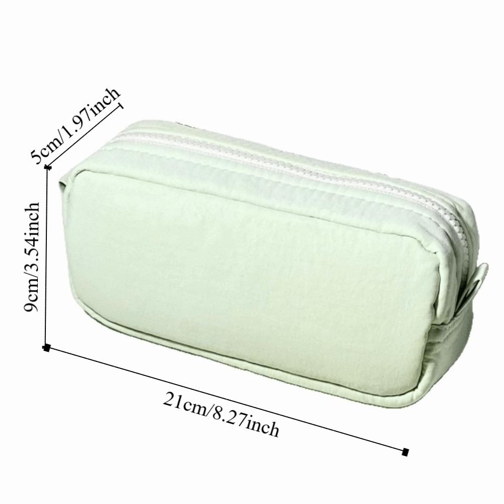 Large Capacity Simplicity Pencil Case Square Shape Stationery Box Classified Storage